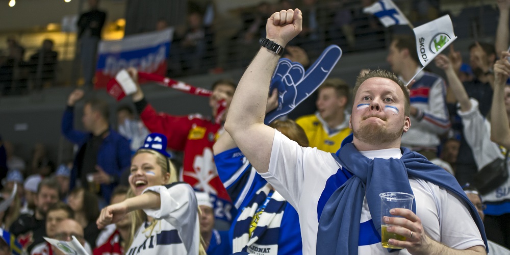 Hockey-VM finska fans