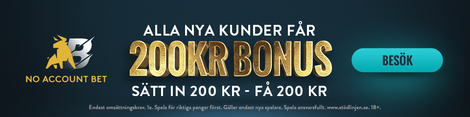 No Account Bet erbjudande