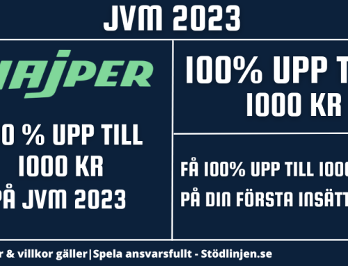 100% upp till 1000kr på JVM 2023