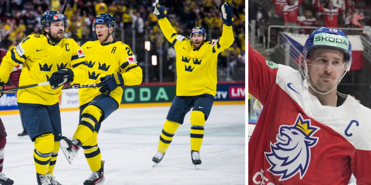 Sverige mot Tjeckien i hockey VM 2025