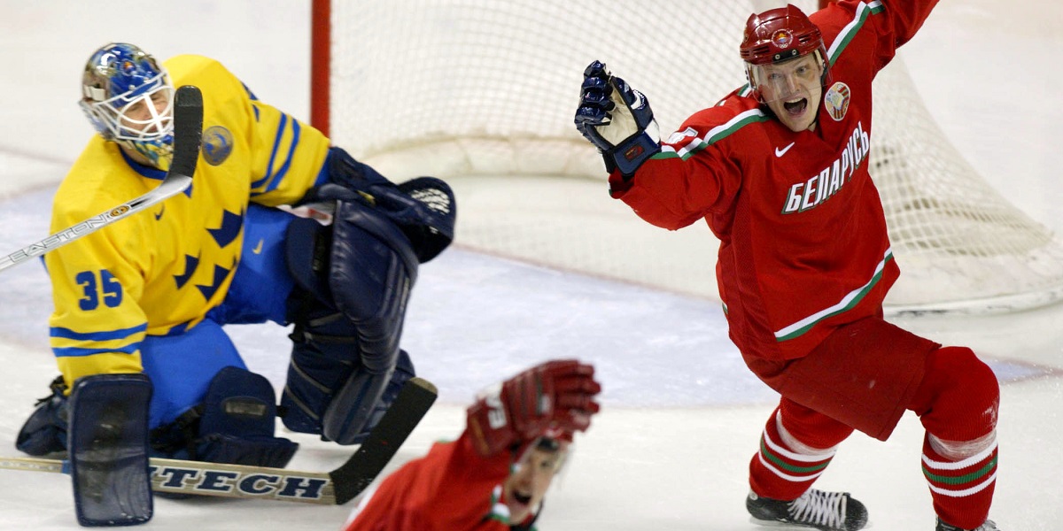 Tommy Salo deppar i Sveriges OS-kvartsfinal mot Vitryssland 2002