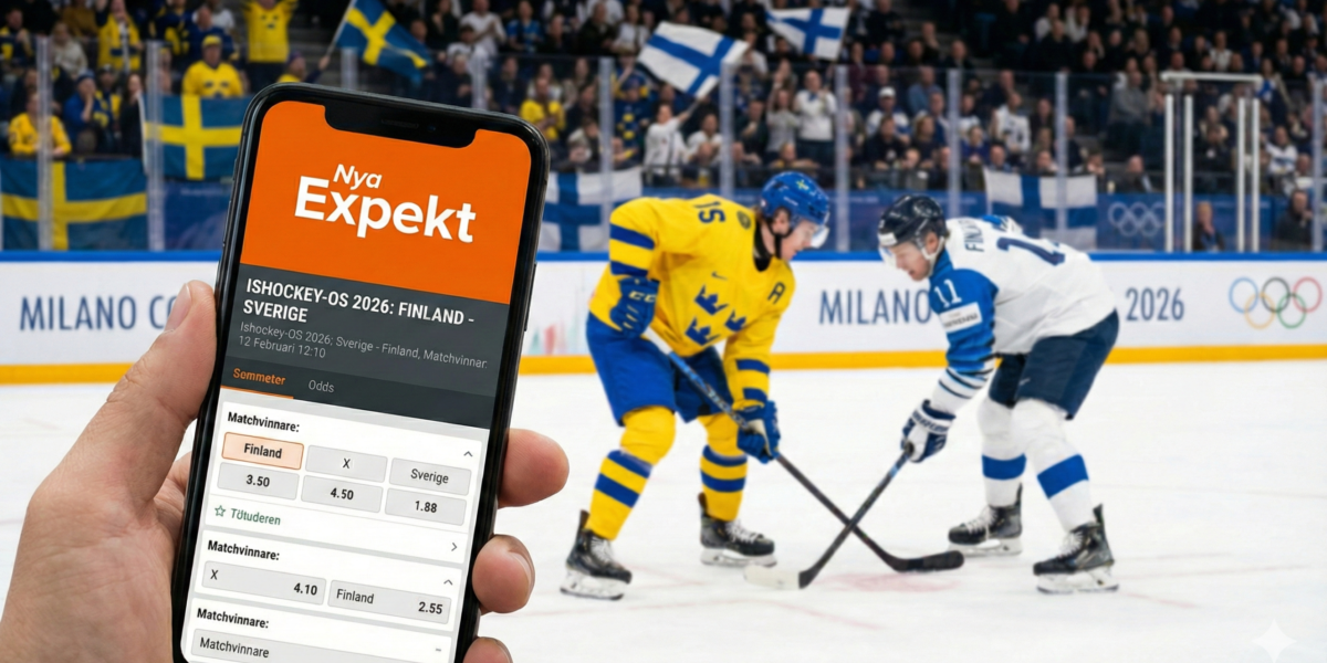 Odds Sverige mot Finland hockey-OS 2026