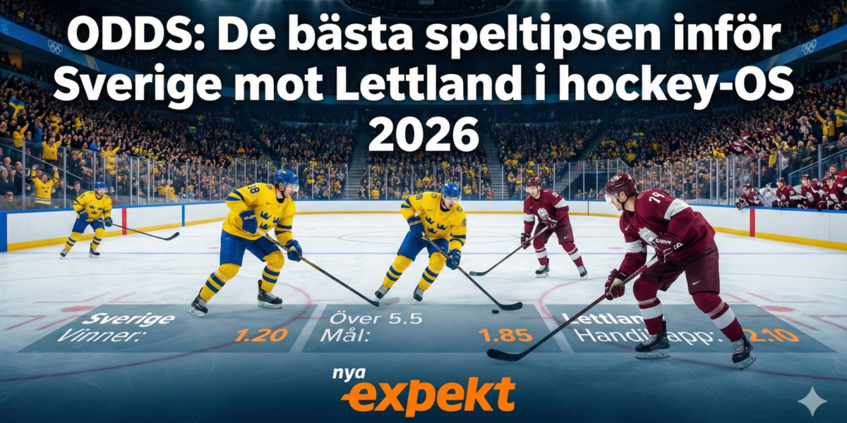 Speltips Sverige Lettland hockey OS 2026