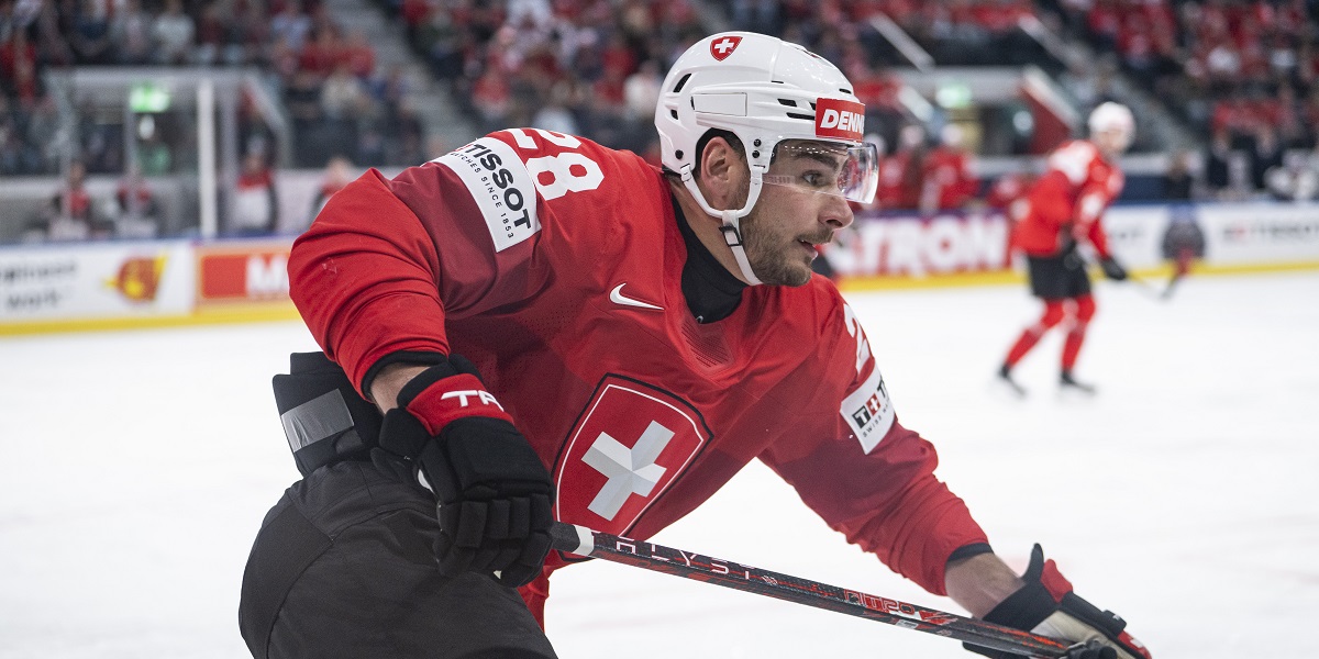 Schweiz Timo Meier under hockey VM 2026