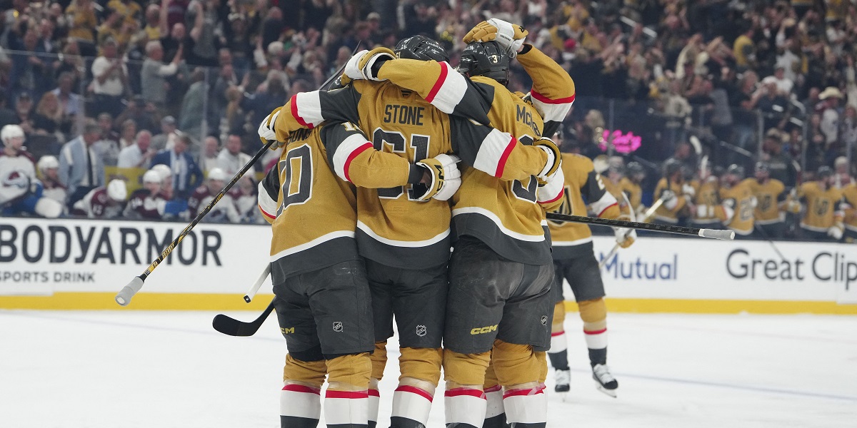 Vegas Golden Knights firar sitt avancemang i Stanley Cup