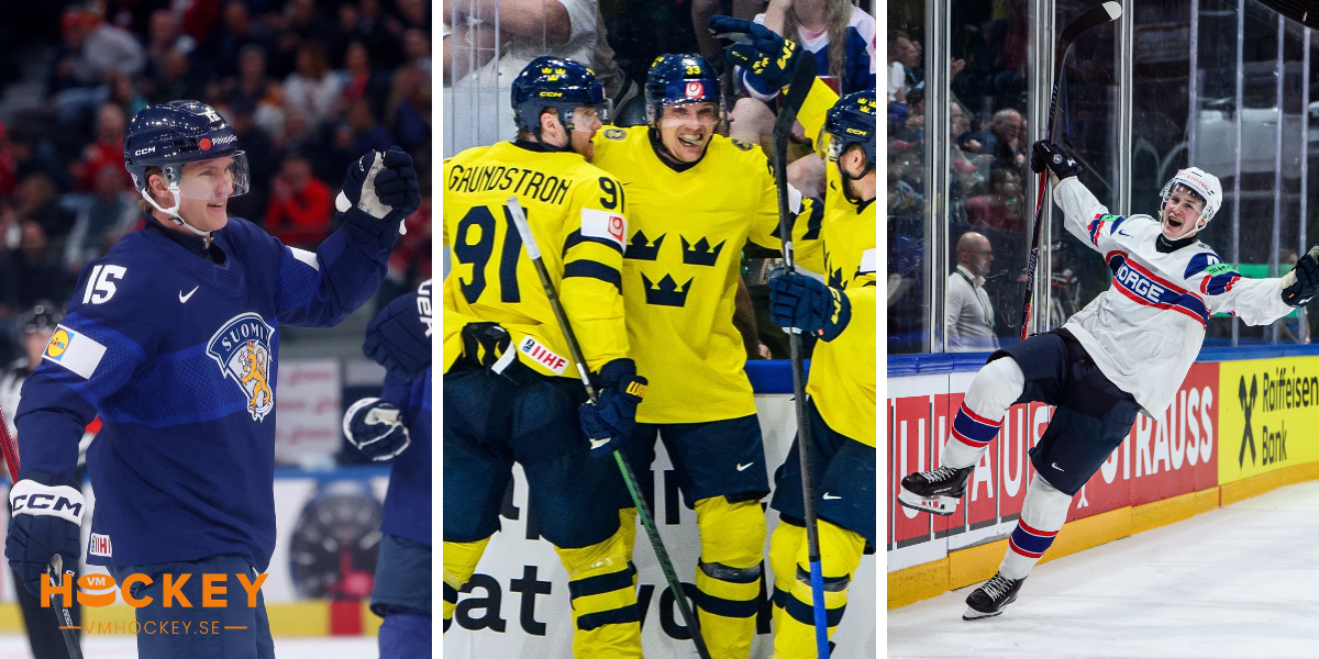 Finland, Sverige och Norge i hockey VM 2026